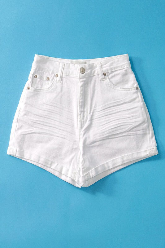 Watch Me Play White Distressed Shorts - Catching Fireflies Boutique